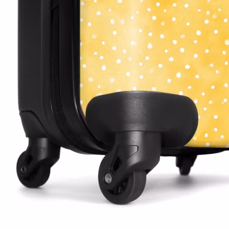 Suitcase - Polka dots pattern yellow — 7
