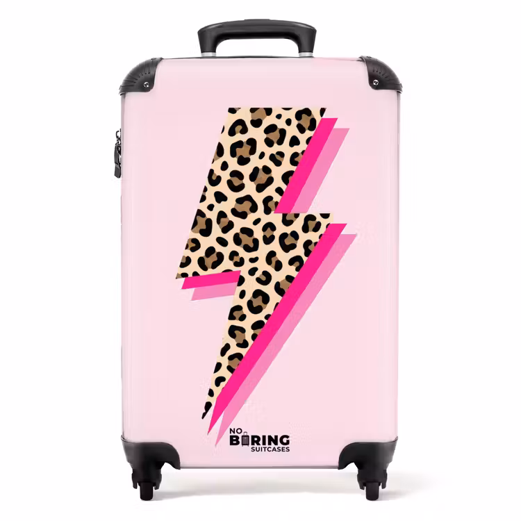 Suitcase - Polka dots - Pink - Lightning — 1