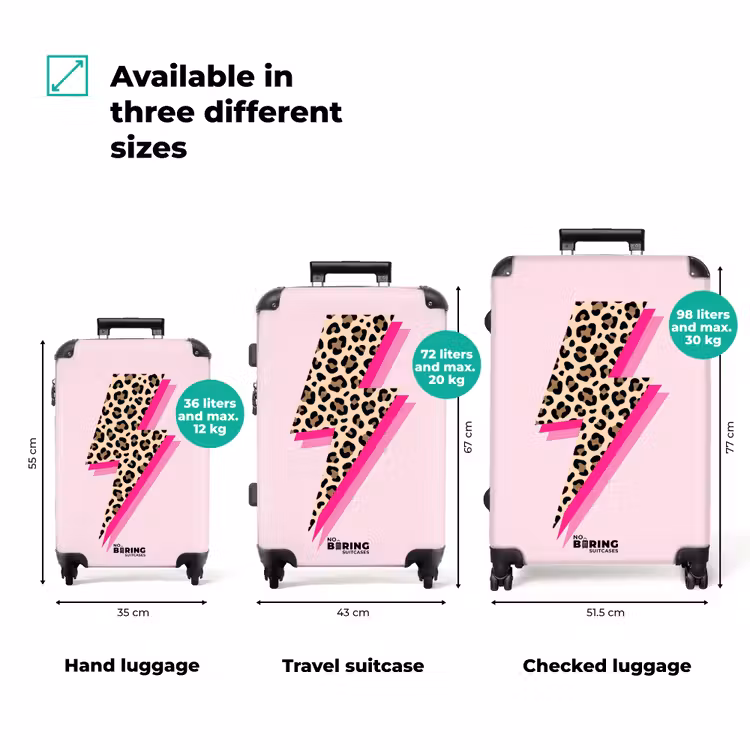 Suitcase - Polka dots - Pink - Lightning — 3