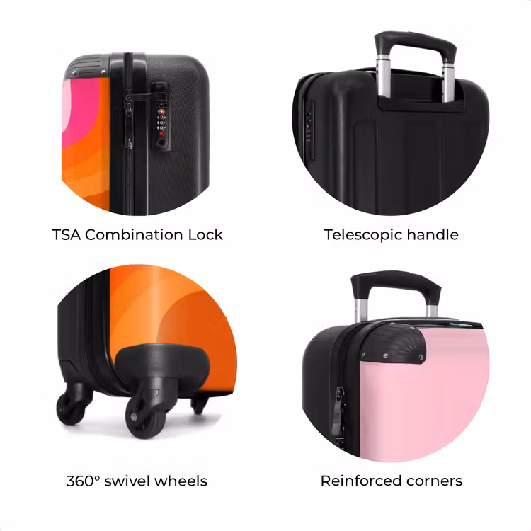 Suitcase - Retro - Waves - Colorful — 8