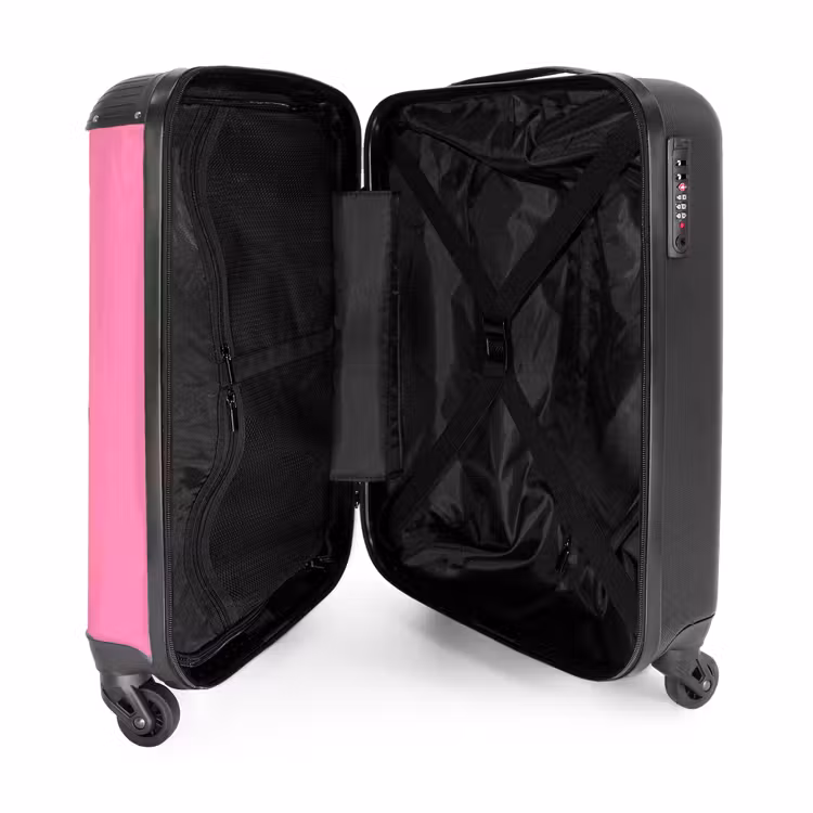 Suitcase - Smiley - Flower - Pink — 5