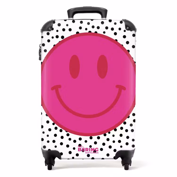 Suitcase - Smiley - Pink - Dots — 1