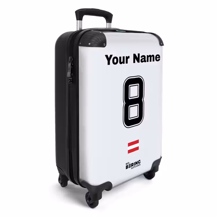 Suitcase with name - Austria away jersey — 2