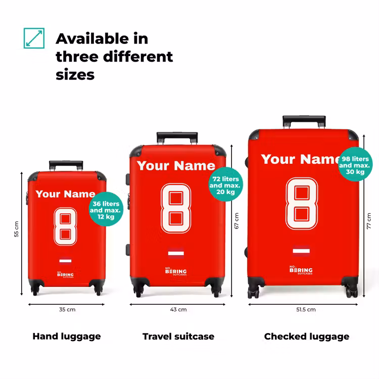 Suitcase with name - Oostenrijk thuisshirt — 3