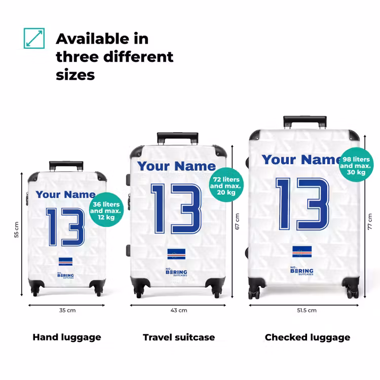 Suitcase with name - Cape Verde away jersey — 3