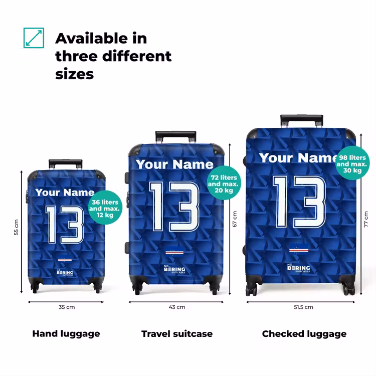 Suitcase with name - Cape Verde home jersey — 3