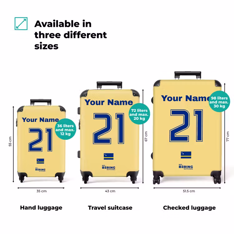 Suitcase with name - Curaçao away jersey — 3