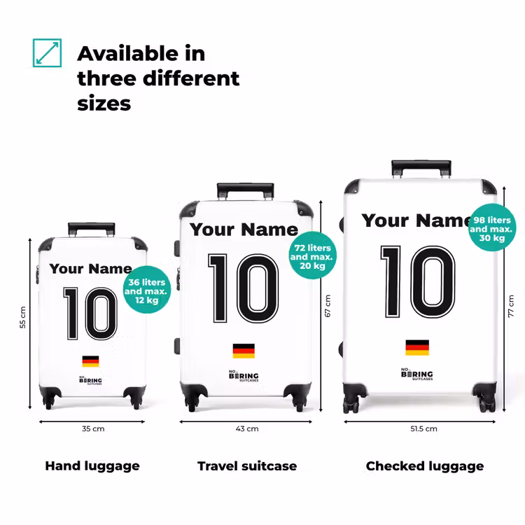 Suitcase with name - Germany home jersey — 3