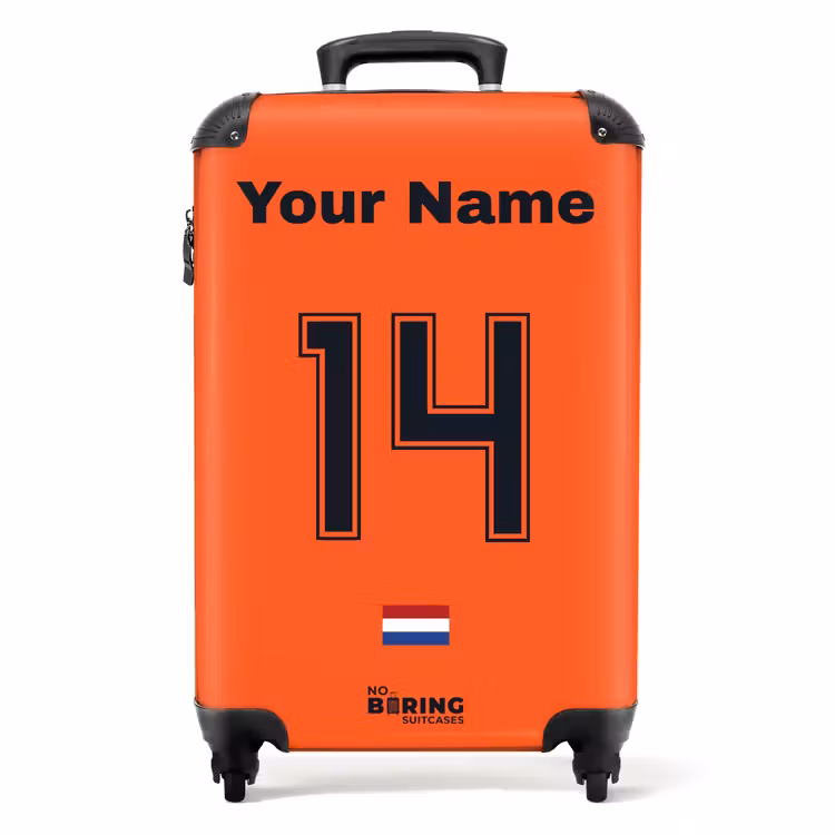 Suitcase with name - Netherlands home jersey — 1