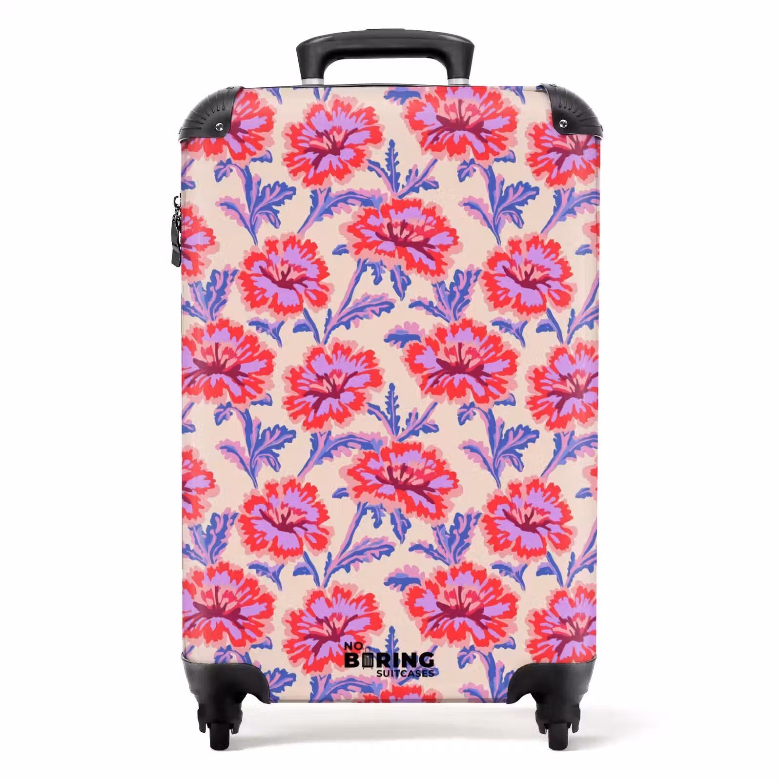 Suitcase with name - Flowers - Pattern - Multicolored — 1