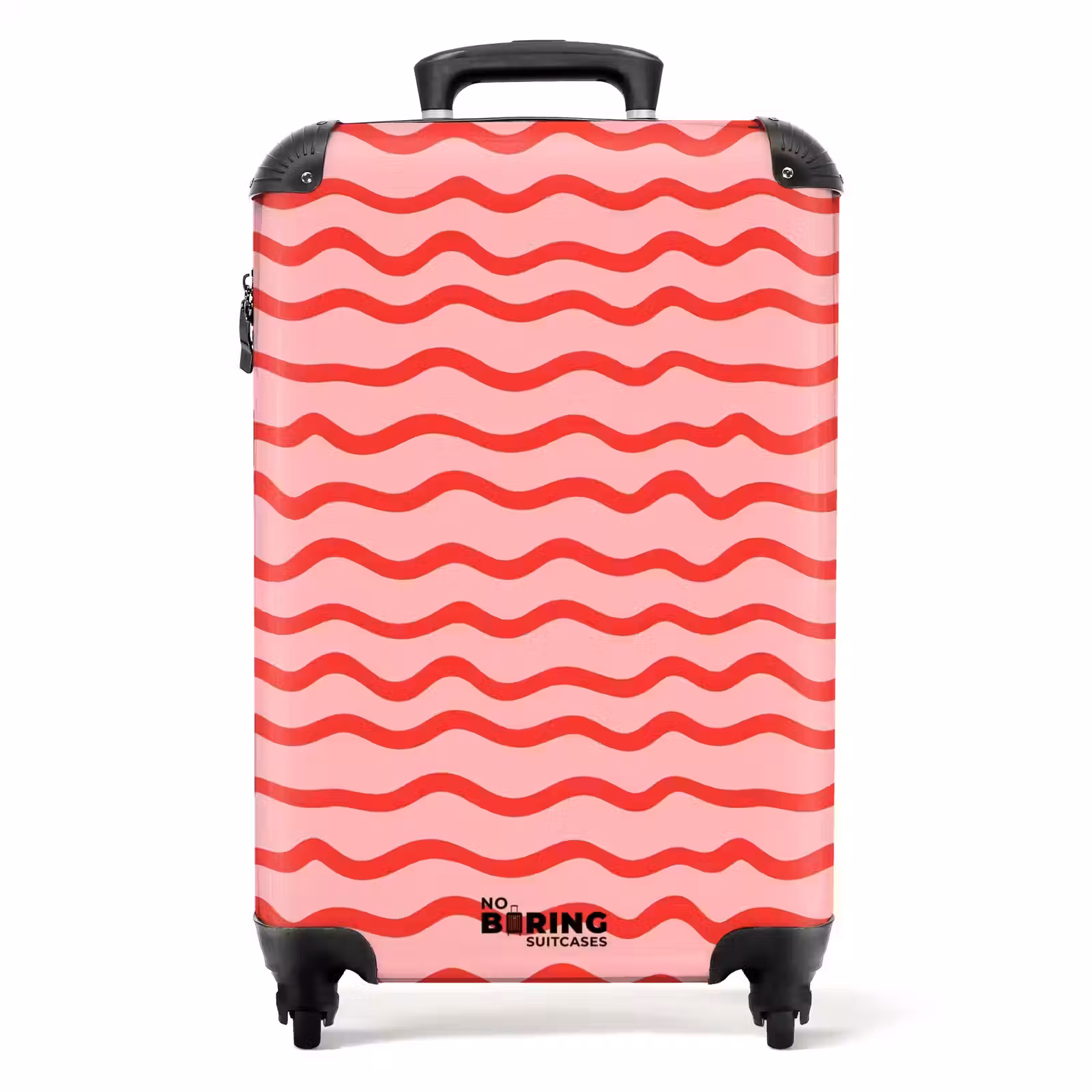 Suitcase with name - Playful - Pattern - Red — 1