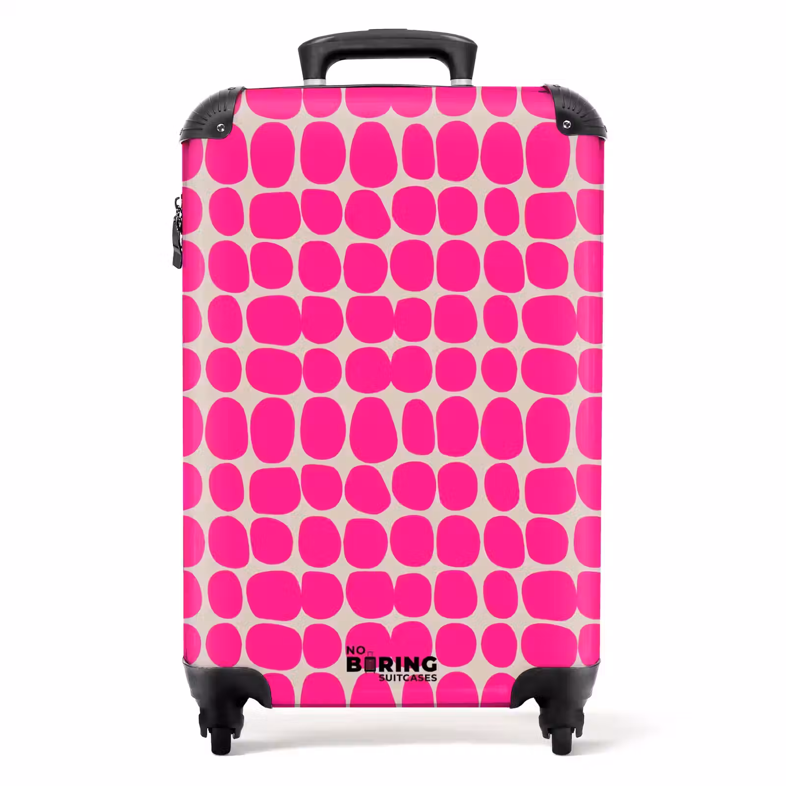 Suitcase with name - Polka dots - Pattern - Pink — 1