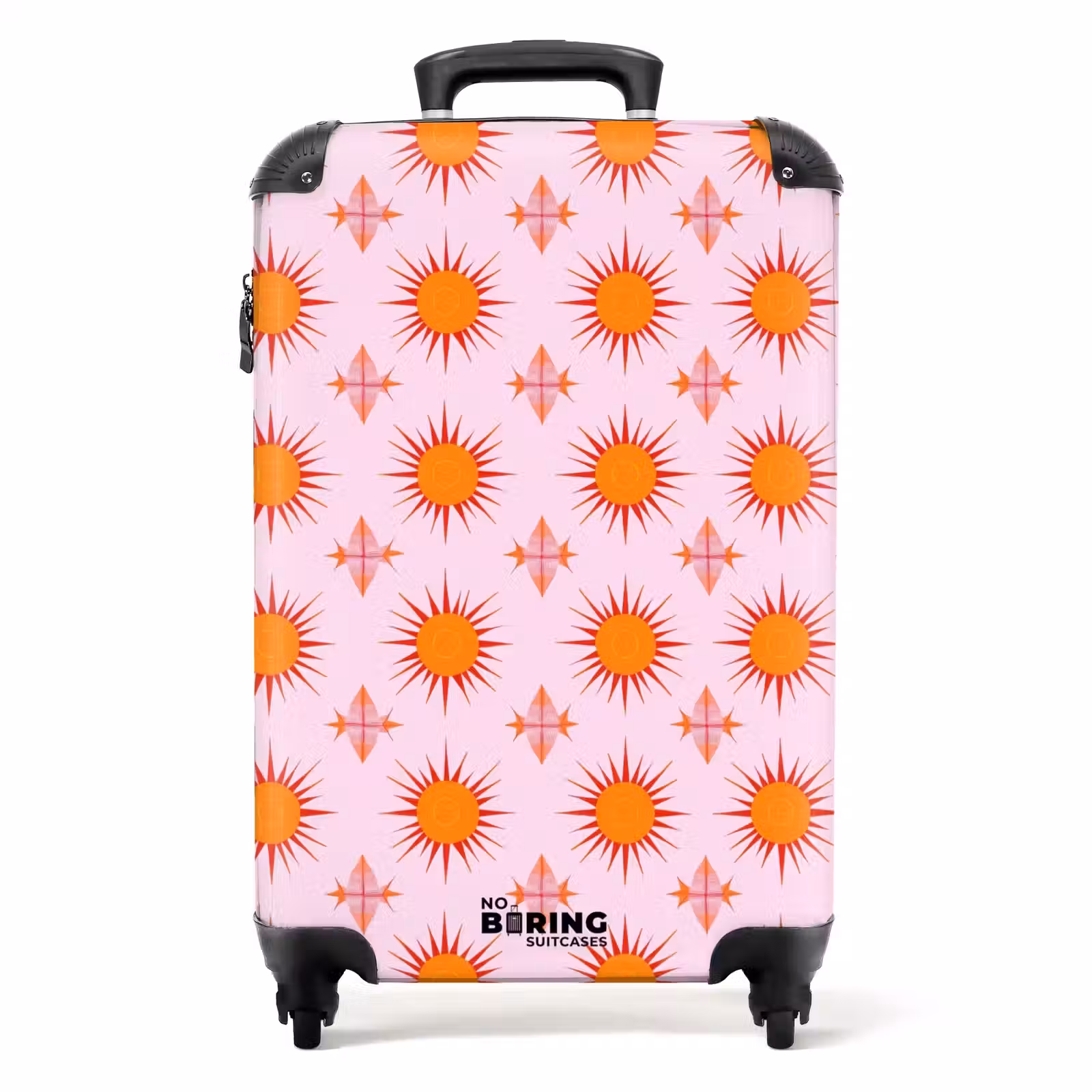 Suitcase with name - Sun - Pattern - Pink — 1
