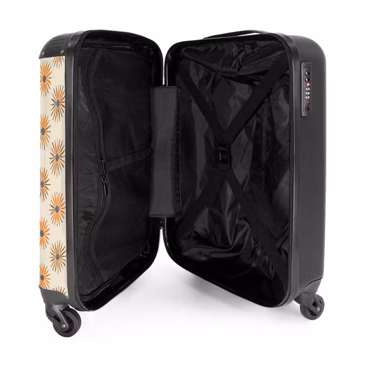 Suitcase with name - Daisy - Pattern - Orange — 5