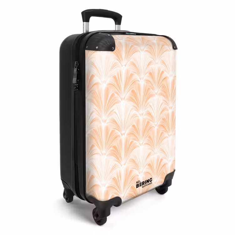 Suitcase with name - Fan - Pattern - Peach — 2