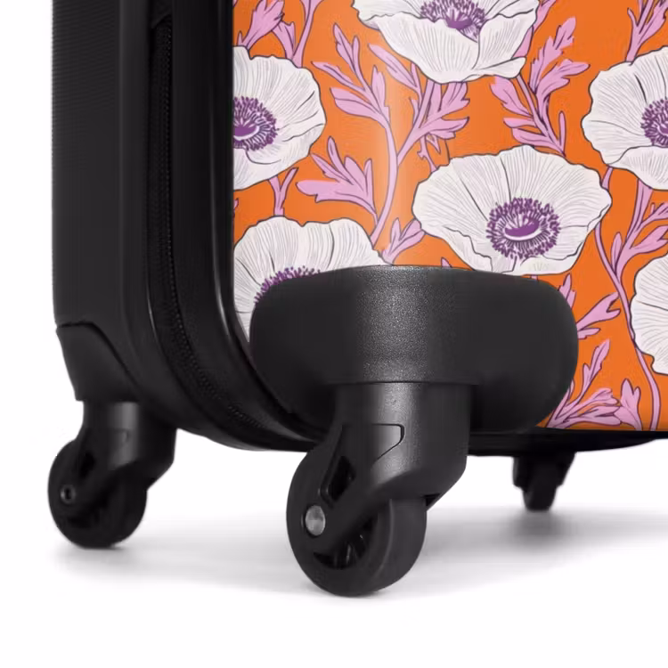 Suitcase with name - Flowers - Graphic - Orange — 7
