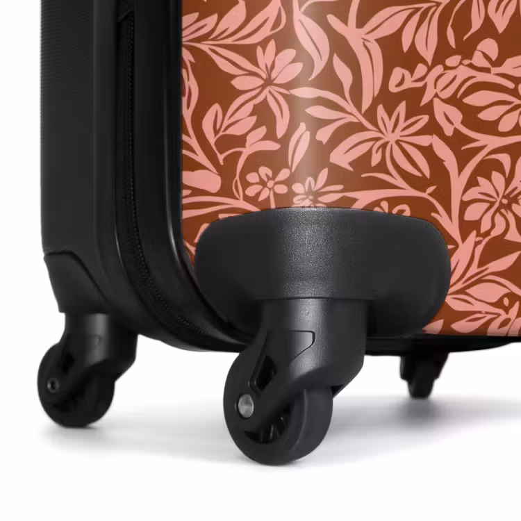 Suitcase with name - Flowers - Print - Pink — 7