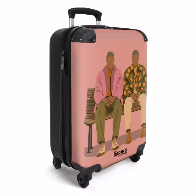 Suitcase - Illustration - Bench - People - Minimalist — 2
