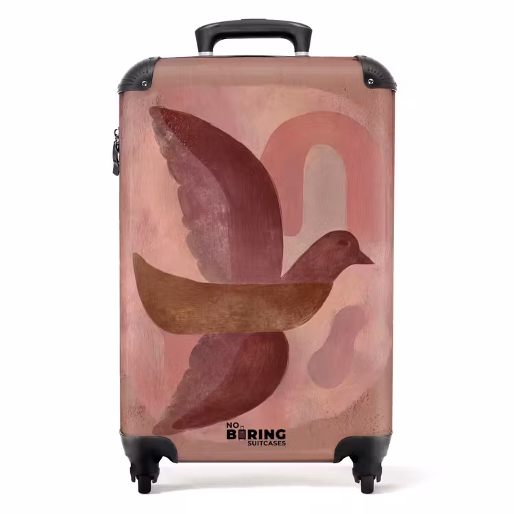Suitcase - Illustration - Birds - Abstract - Pink — 1