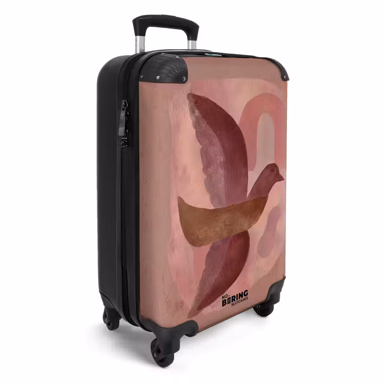 Suitcase - Illustration - Birds - Abstract - Pink — 2