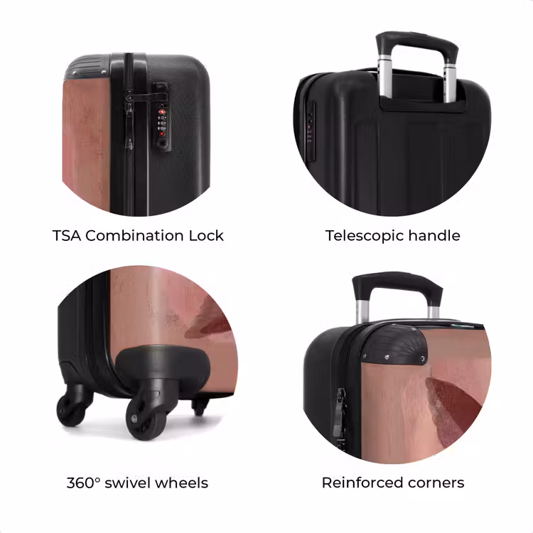 Suitcase - Illustration - Birds - Abstract - Pink — 8