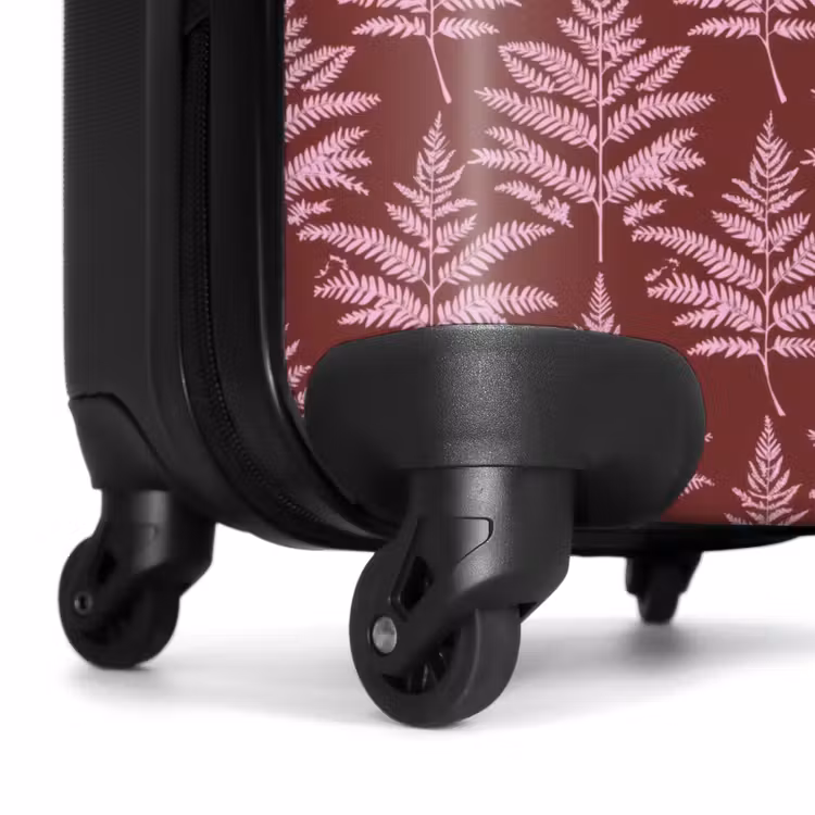 Suitcase with name - Leaf - Pattern - Purple — 7