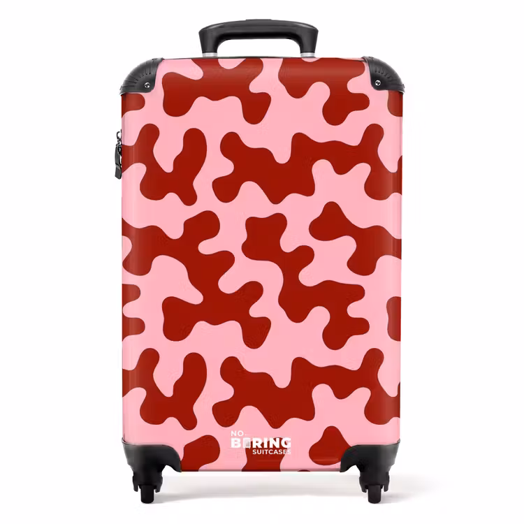 Suitcase with name - Modern - Abstract - Red — 1