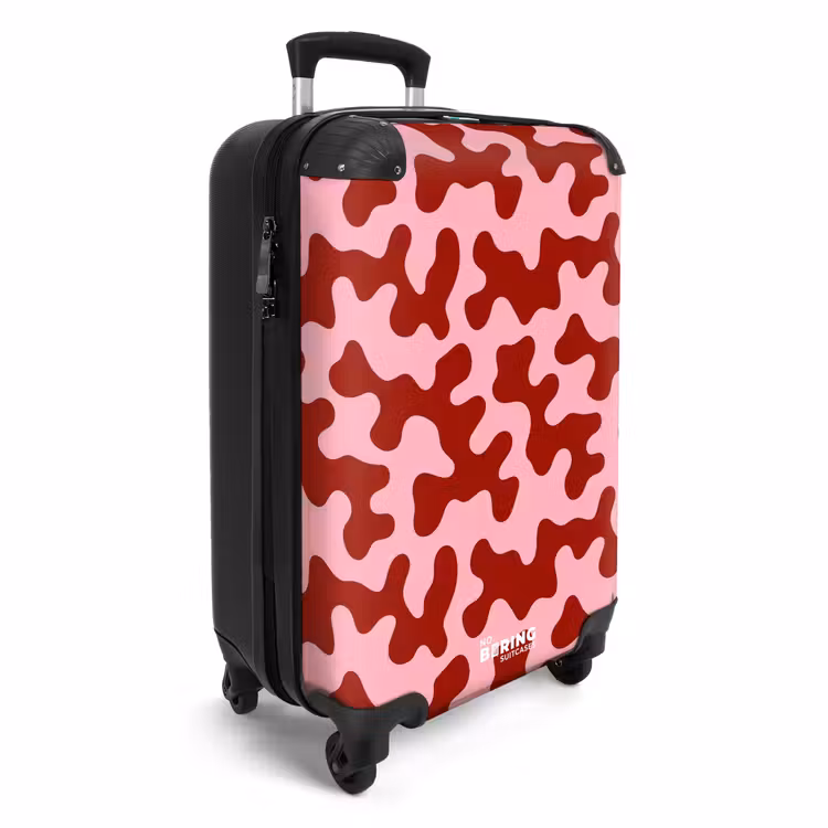 Suitcase with name - Modern - Abstract - Red — 2