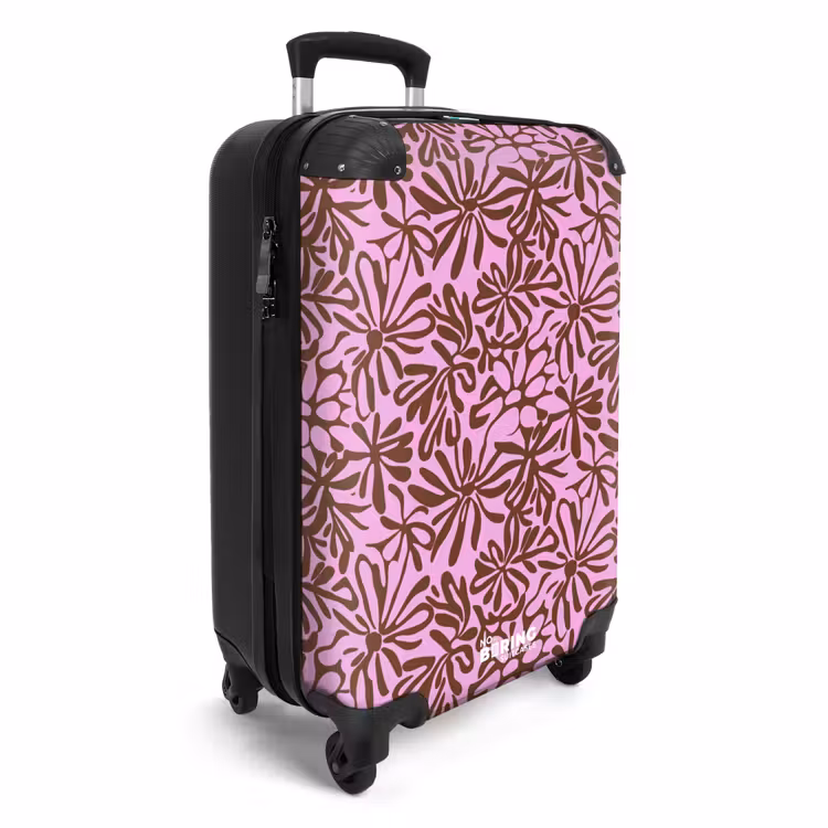 Suitcase with name - Organic - Pattern - Pink — 2