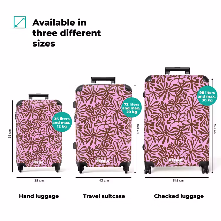 Suitcase with name - Organic - Pattern - Pink — 3