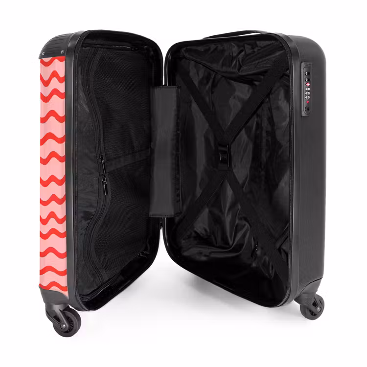 Suitcase with name - Playful - Pattern - Red — 5