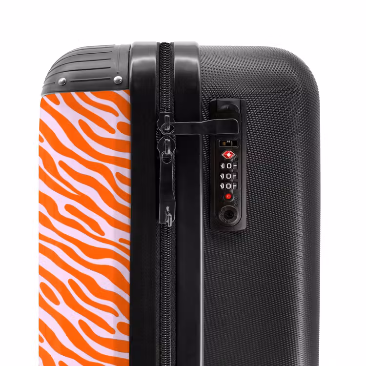 Suitcase with name - Stripes - Dynamic - Orange — 6