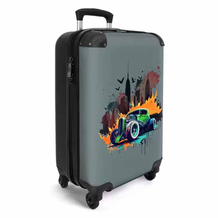Suitcase - Car in ghost town — 2