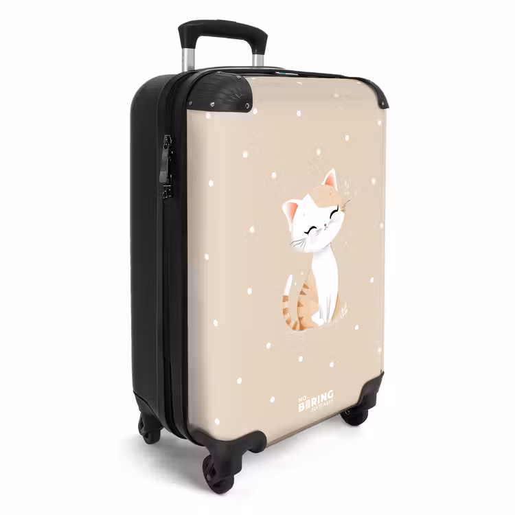 Suitcase - Cat surrounded by beige dots — 2