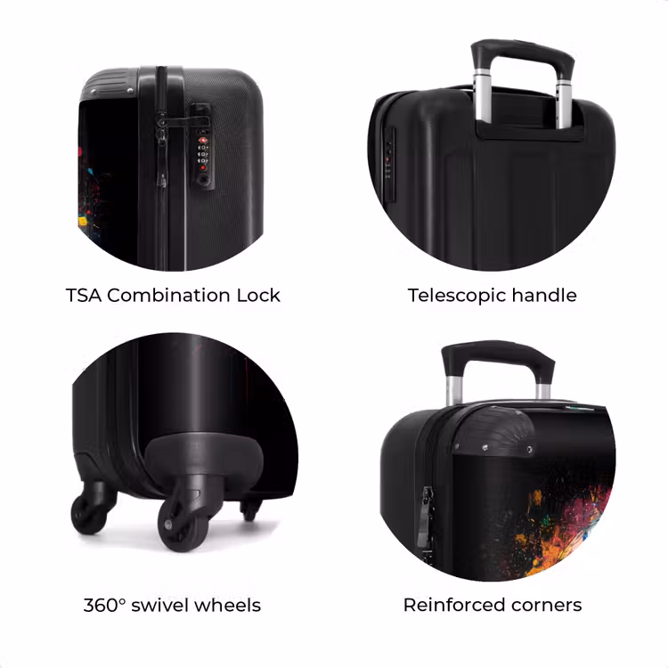 Suitcase - Orange basketball amid paint splatters — 8