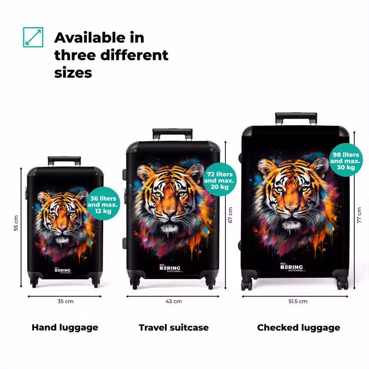 Suitcase - Tiger as a street art piece — 3