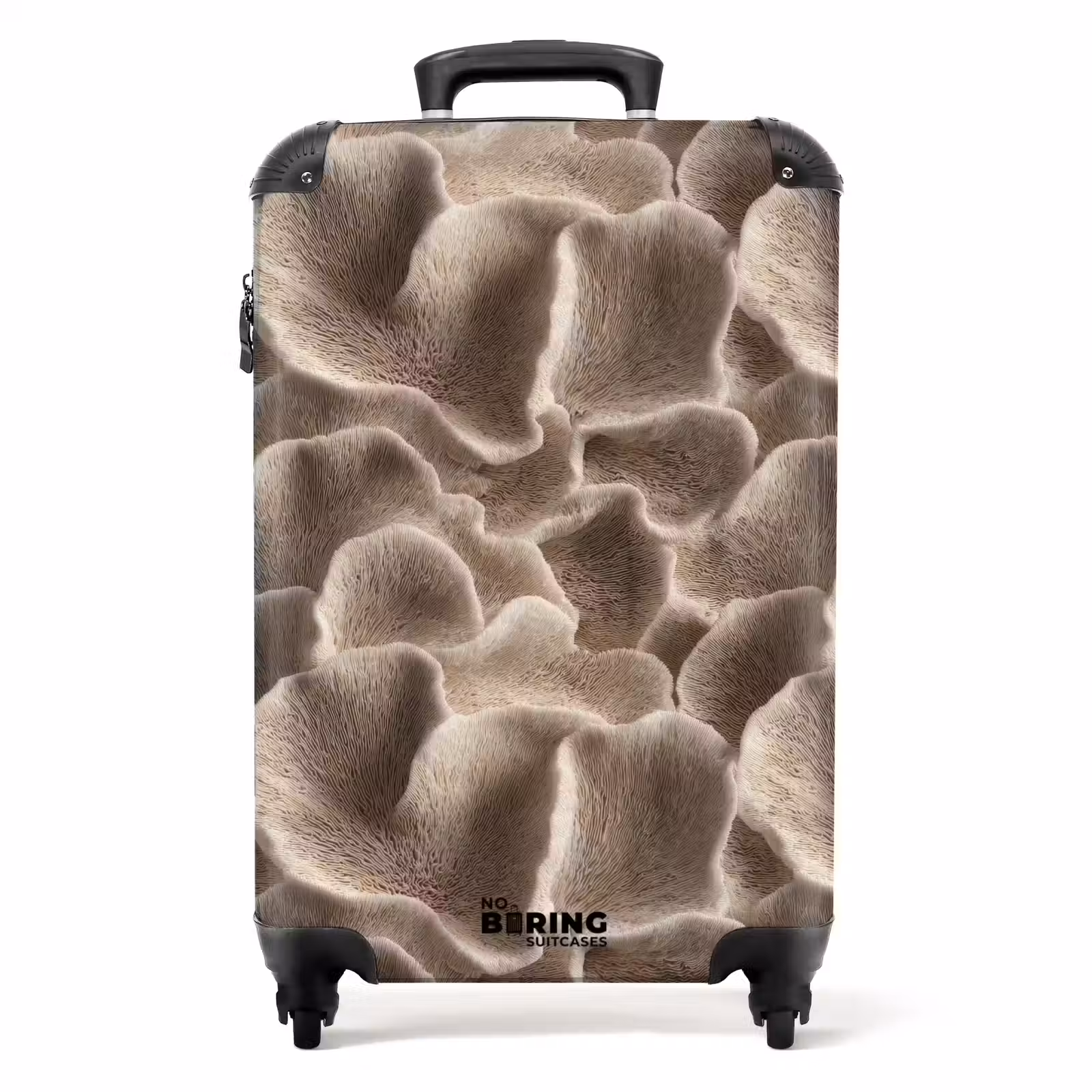 Suitcase - Fan shape - Beige - Fiber texture — 1