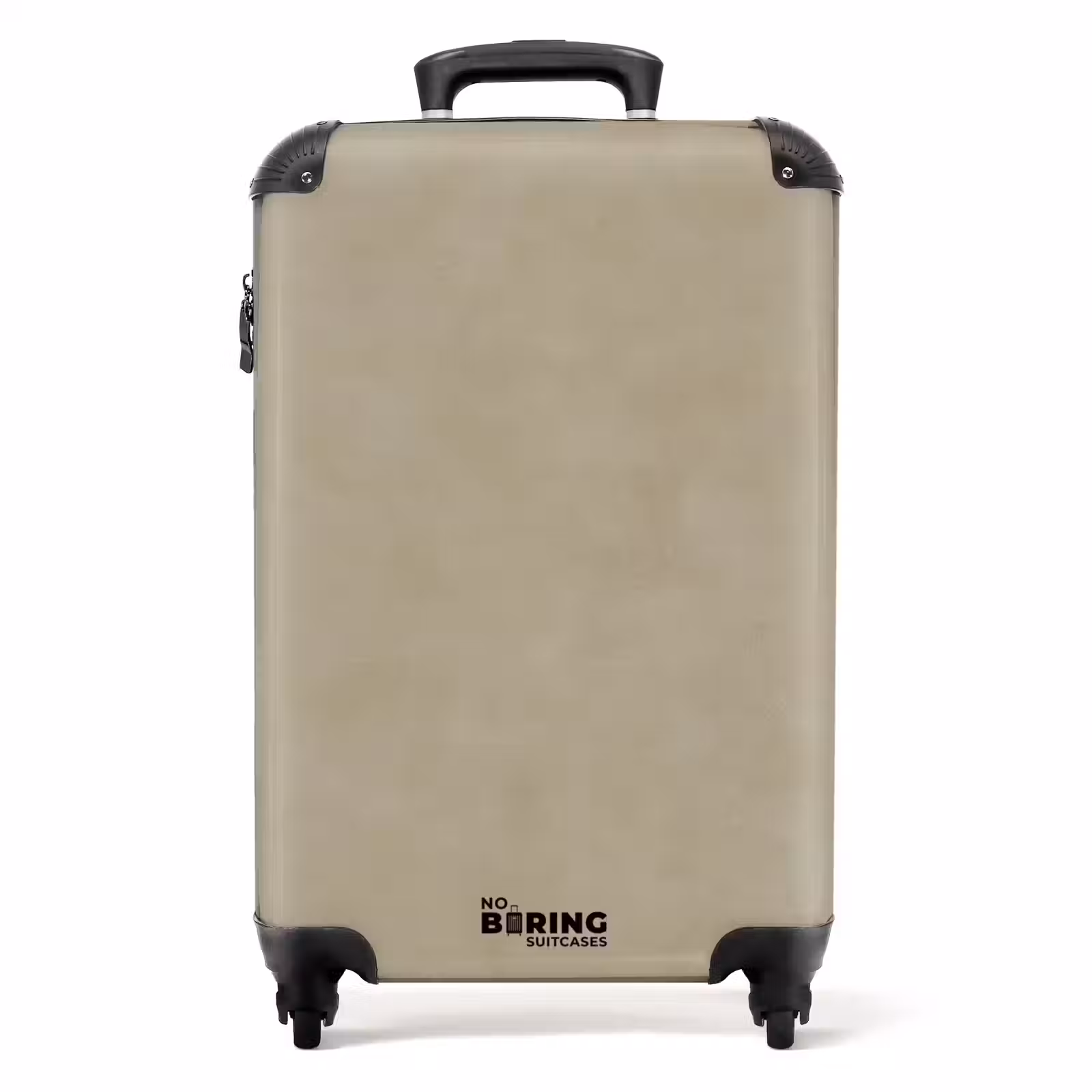 Suitcase - Taupe color - Clouded texture - Natural — 1