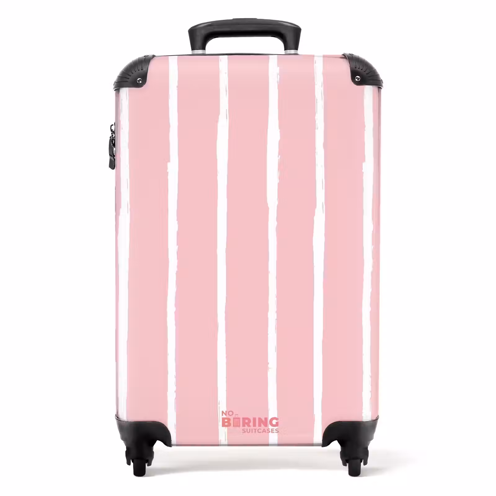 Suitcase - White brush strokes on pink background — 1