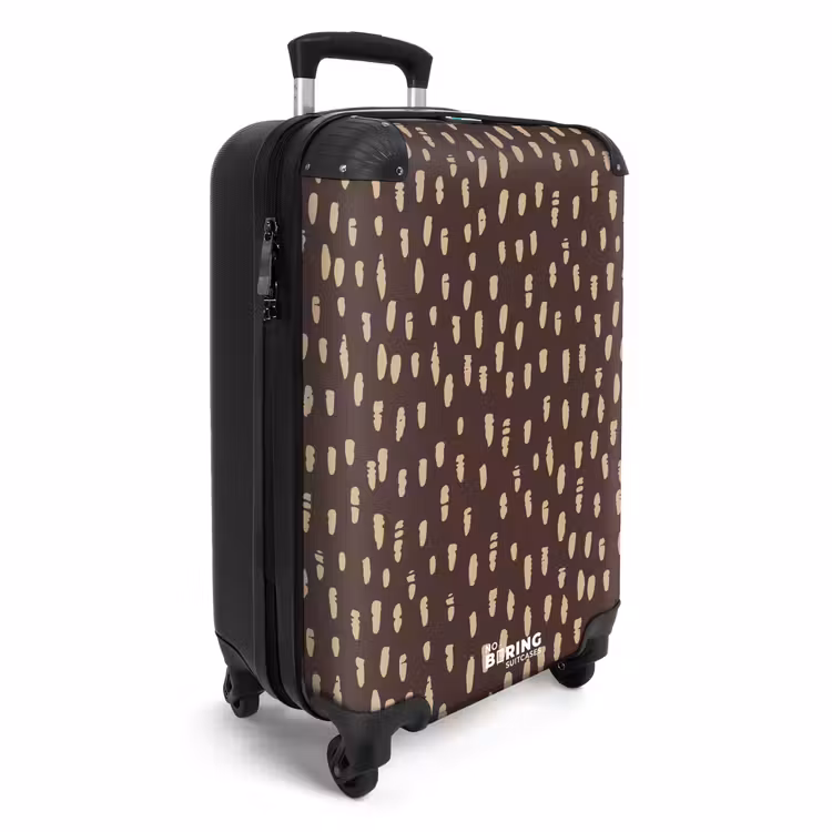 Suitcase - Dark brown background with beige brushstrokes — 2