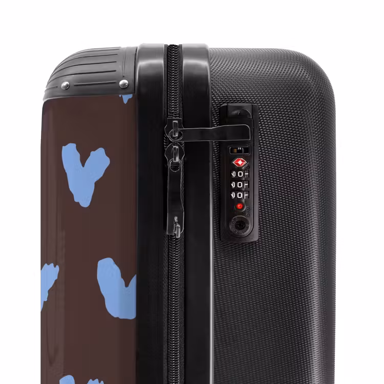 Suitcase - Dark brown background with heart-like shapes — 6