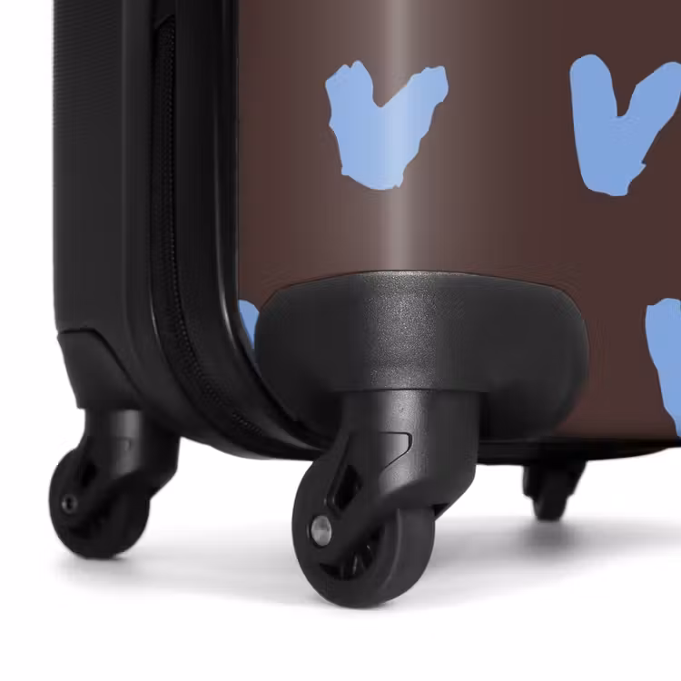Suitcase - Dark brown background with heart-like shapes — 7