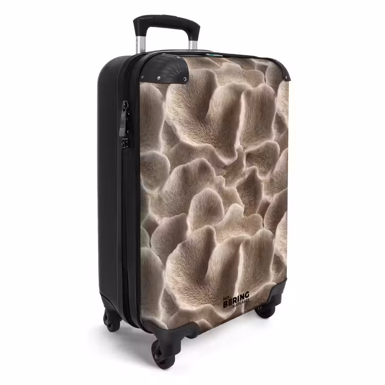 Suitcase - Fan shape - Beige - Fiber texture — 2