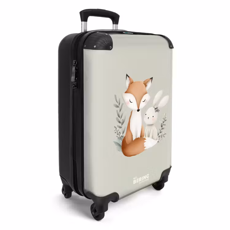 Suitcase - Fox and rabbit surrounded by green leaves — 2