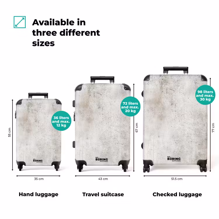 Suitcase - Gray - Concrete - Weathered — 3