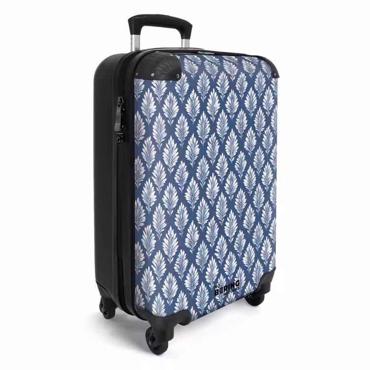 Suitcase - Leaf pattern blue — 2
