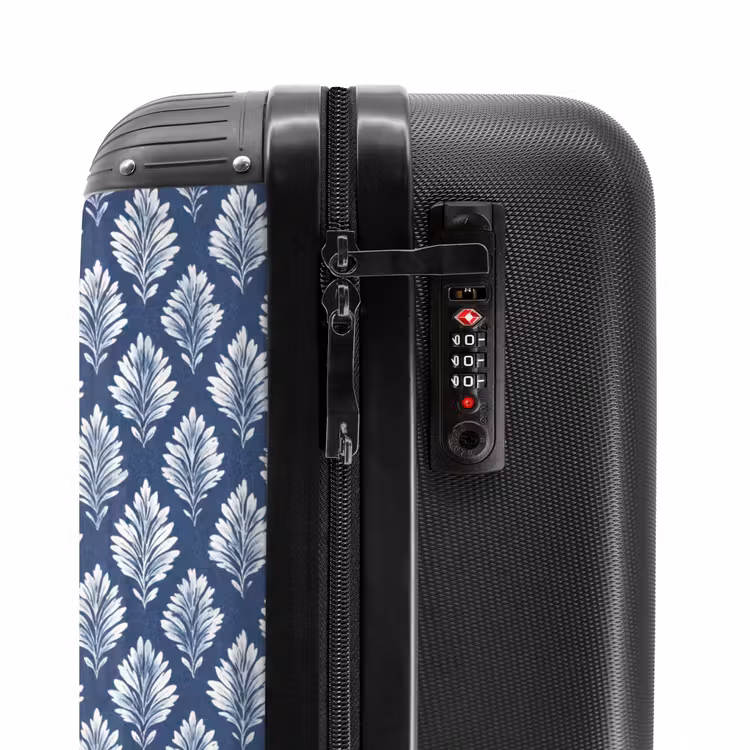 Suitcase - Leaf pattern blue — 6