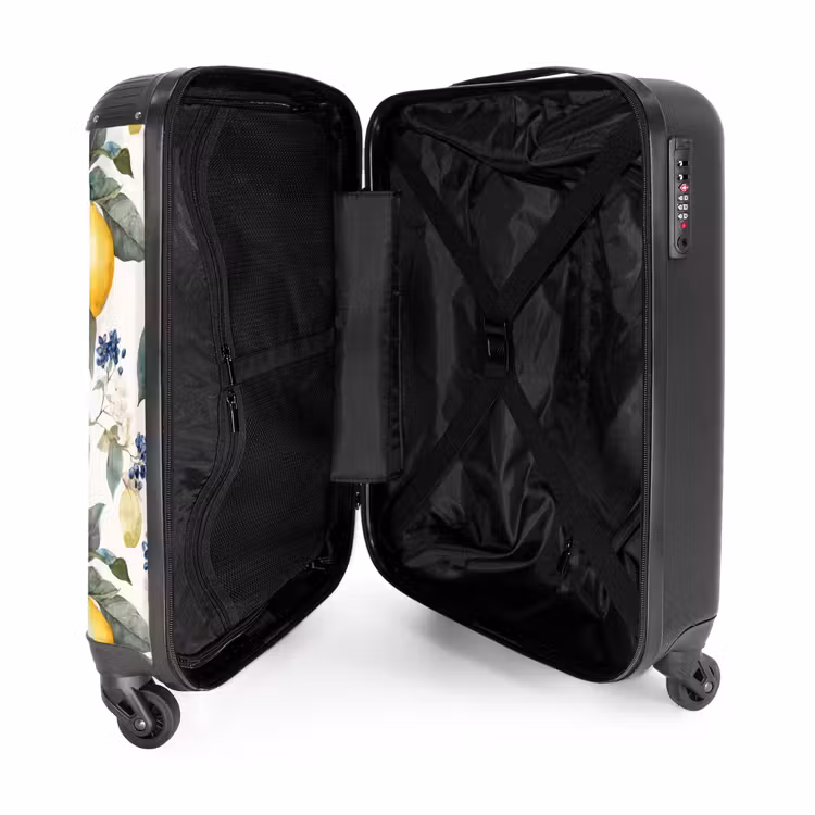 Suitcase - Lemon with blossom pattern — 5