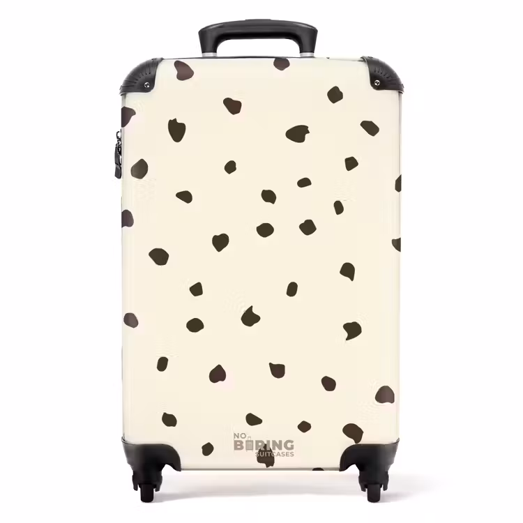 Suitcase - Light cream background with brown spots — 1