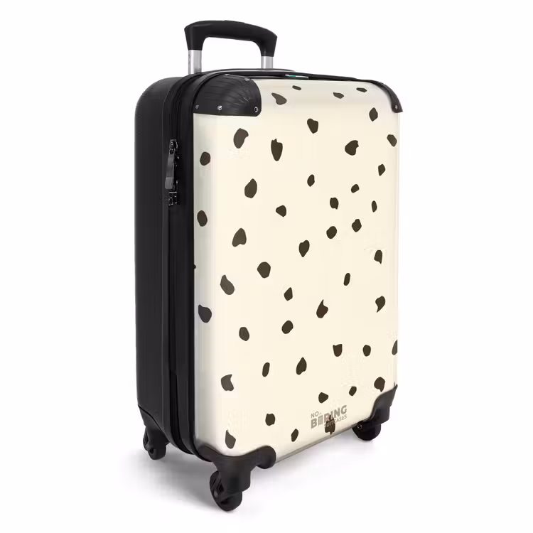 Suitcase - Light cream background with brown spots — 2
